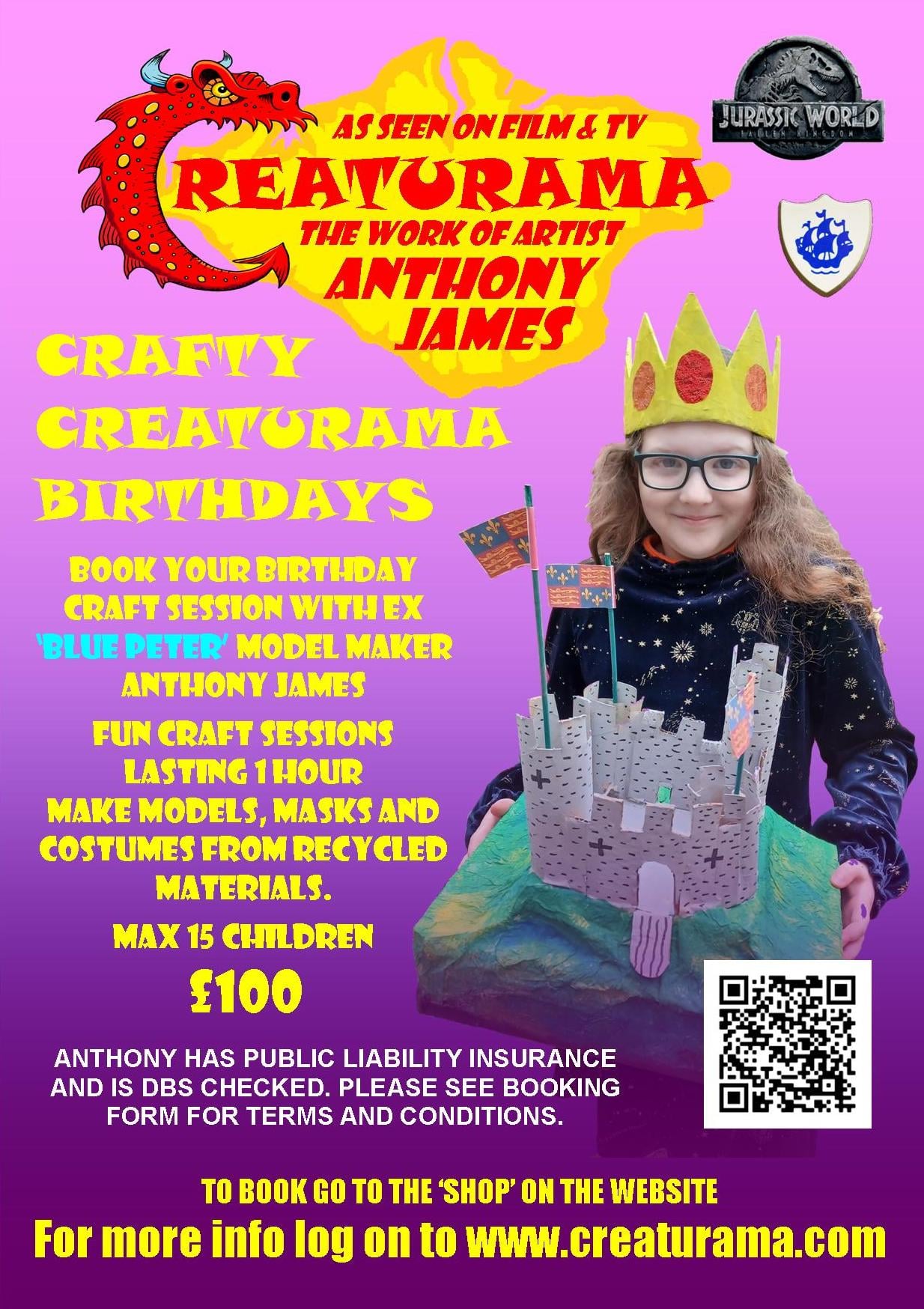 CREATURAMA BIRTHDAY CRAFTING - FOR PARTIES