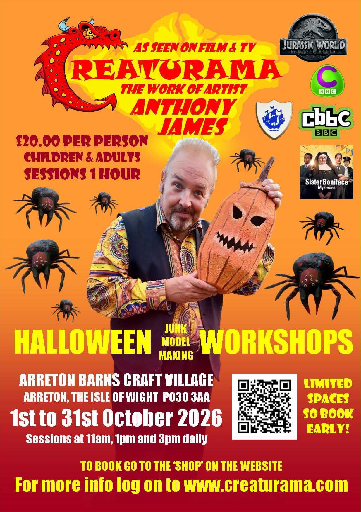 HALLOWEEN Junk Model Making Workshop for Adults and Children for 3 PEOPLE - Various dates available between 1st-31st October 2026
