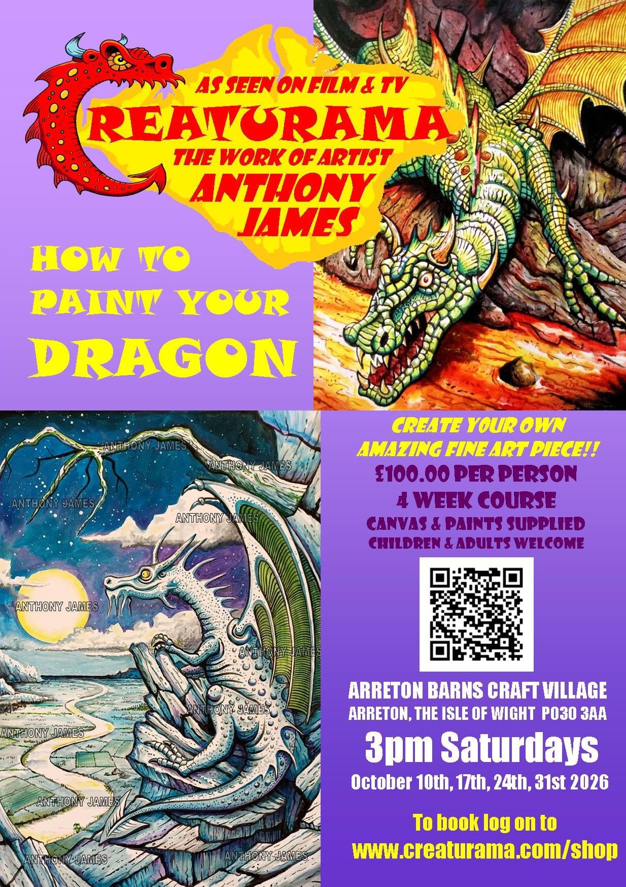 HOW TO PAINT YOUR DRAGON WORKSHOPS (4 SESSIONS)